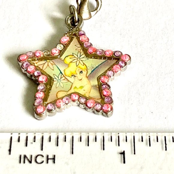 Vintage Tinker Bell Charm Disney Crystal Tink Zipper Pull Please READ! - Picture 9 of 10